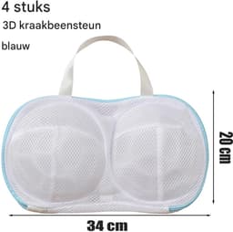 4-delige waszak set voor bh’s – Wasnet met rits – Herbruikbare waszakken voor lingerie en kleine kledingstukken — thumbnail 3