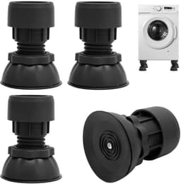 Dailygoods- Trillingsdemper 4 Stuks - Antivibratie Voetjes - Verstelbaar 10-12 cm - Draagkracht 200 kg - Duurzaam PP + TPU - Slipbescherming - Wasmachinevoetjes — thumbnail 1
