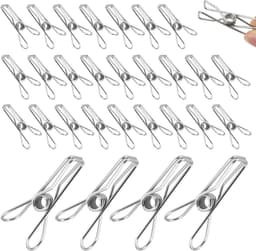 Duurzame RVS Wasknijpers voor Handdoeken, Kleding en Sokken - 70 Stuks, 6CM, Ideaal voor Camping en Kledinglijn — thumbnail 1