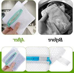5 Stuks Kleine Mesh Waszakken, Duurzame Polyester Opbergzakken voor Geurkorrels, Reiswas Organizer en Bescherming voor Delicate Kleding — thumbnail 2