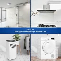 Drain Slang voor Droogtrommel 1 m 150 mm PVC Wit - Flexibele Ventilatie Slang voor Airco en Afzuigkap — thumbnail 5