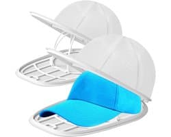 Cap Washer - 2x wit - Waszak voor Petten - met wasframes - Vormbehoud - houder - Pet Wassen - Universeel Maat - Dames en Heren - waszakken voor baseballcaps - 35x23x13cm