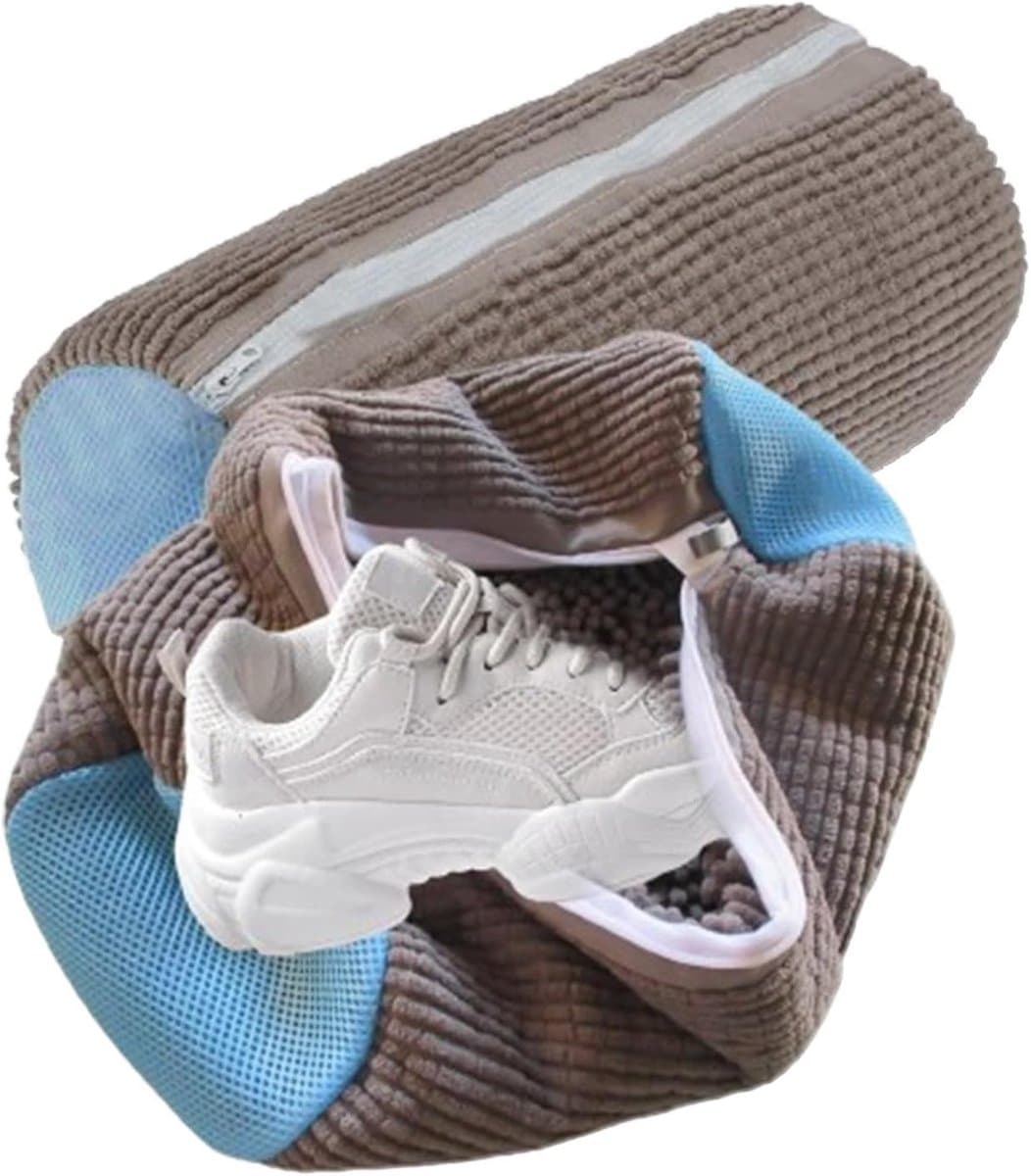Schoenwaszakken Set van 2, Ademende Chenille Schoenreiniging, Waszak voor Wasmachine en Drogen, Perfect voor Sneakers en Sportschoenen — afbeelding 1