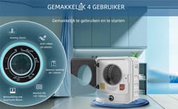 Wäschetrockner 3,0 kg – 830 W – 62 dB – 5 programma's – wandmontage – compact – voor wasruimtes – 49,5x43,5x59,5 cm – 1 st – wit — thumbnail 5