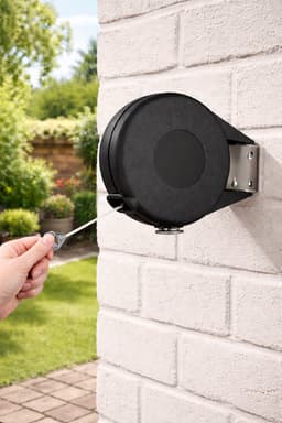 V&P Products® Uittrekbare Waslijn 15 Meter – Flexibele Roldrooglijn voor Binnen en Buiten – Inclusief Bevestigingsmateriaal - Zwart — thumbnail 3