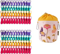 Kledinghangers - Wasknijpers - Drogen Kleding - Zachte Grip - 96 Stuks - Multicolor — thumbnail 1