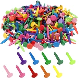 Dailygoody - Patroonzakklemmen - Kleurrijke brads - 200 stuks - Mini — thumbnail 1