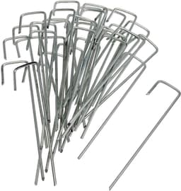 Grondankers - Haringen Tuin - Vastzetten Vlies - Roestvrij Verzinkt - 100 stuks - Zilver — thumbnail 2