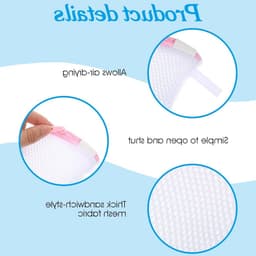 Mini-wasnetjes set van 6, driehoekige anti-hechting waszakken voor delicate kleding, opbergtas voor geurparels en wasmachine-accessoires — thumbnail 5
