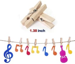 Dailygoody - Hout Wasknijpers - 100 Stuks - Compact Formaat - Foto Clips - Ambachten en Cadeau Inpakken - Geschikt voor Creatieve Projecten - Natuurli... — thumbnail 2