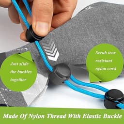 2 stuks - Sokken Hanger - Hangzak sokken opbergen - Hangende opberger - organizer - Ruimtebesparend Ontwerp - Droogrek - 70cm - blauw&groen - ABS + polyester — thumbnail 2