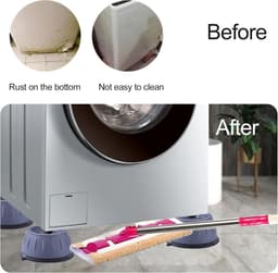 Mrs. Jones Universele Trillingsremmende Rubberen Kussens - Set van 4 - Voor Wasmachine en Droger . — thumbnail 4