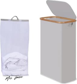 Mrs. Jones Wasmand smal 75 l wasmand met deksel lichtgrijs - opbergen - organiseren . — thumbnail 1