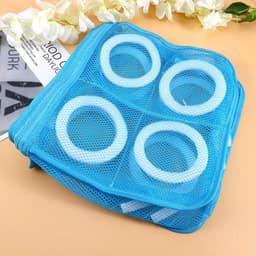 1 Pack Schoenen Waszak - Schoenen Waszak - Sneaker Wasmachine Zak - Hoge Kwaliteit Waszak met Ritssluiting - Herbruikbare en Duurzame Schoenen Waszak met Ritssluiting - Waszak voor Alle Schoenen-L - blauw - 36X30X12cm — thumbnail 4