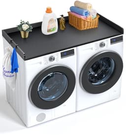 VEVOR werkblad voor wasmachine droger hout 1370x700x69mm zwart — thumbnail 1