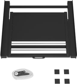 Wasophoogte® Tussenstuk wasmachine droger - Stapelkit wasmachine droger - Tussenkader met droogrek en plateau - Geschikt voor elk type - Zwart — thumbnail 3