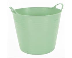 Excellent houseware Flexibele kuip / emmer - mint groen - 27 liter - kunststof - 42 x 35 cm