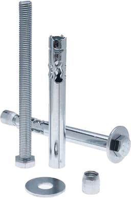 Betonnen Muur Anker - Expansieschroef pluggen - Stevig bevestigen - Gehard staal 8.8 - 12 x 70 mm - Zilver — thumbnail 3