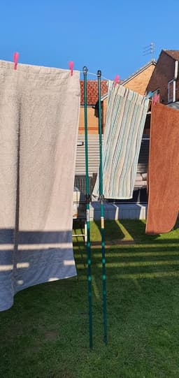 Waslijn Steunpaal - Kledingsteun Uitschuifbaar - Buiten Was Drogen - Verstelbaar Twist Lock - 1.5m tot 2.2m - Groen Zwart — thumbnail 3