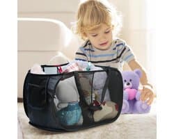 Wasmand Ruimtebesparend - Zwart - Wasmand Opvouwbaar - Opbergmand - Opbergzak - 60L - Opvouwbare Wasmand - Wasmand Zwart - Inklapbare Wasmand