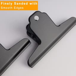 Grote Zwarte Metalen Bulldog Clips (75mm) - 12 Stuks Sterke Binderclips voor Papier en Documenten — thumbnail 3