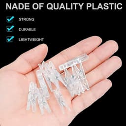 Hangende clips 50 stuks - Transparante wasknijpers en mini-klemmen voor fotos en lichtsnoeren — thumbnail 4