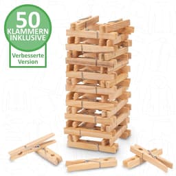 Grote Katoenen Waslijn Klemmen Tas met Karabijnhaak voor Ophangen — thumbnail 3