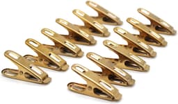 Wasknijpers Roestvrijstaal - Metalen Clips - Kleding Drogen - Roestbestendig Materiaal - 50 Stuks - Goud — thumbnail 1