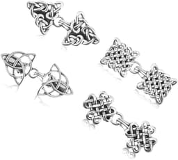 4 stuks sjaalclips, vestclips, retro truiclips met spiraalmotief, vintage truiclips, antieke truisluiting, sjaalclip, vintage truispelden — thumbnail 1
