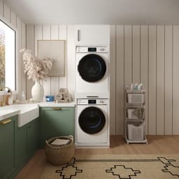 Wasophoogte® Wasmachine Kast Sydney - Wasmachine verhoger - Wasmachine ombouw - 700(D)*665(B)*2350(H) mm - Wit — thumbnail 4
