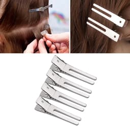 100 Stuks Zilveren Metalen Krokodillenklemmen voor Haar - Stevige Haarspeld Clips voor Kappers en Thuisgebruik — thumbnail 5