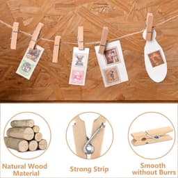 120 Stuks Mini Houten Knijpers voor Ambachten en Decoratie 3,5 cm — thumbnail 3