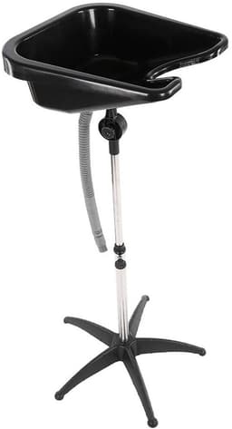 Zyrex® Haarwasbak - Mobiele Wasbak Kapper Met Stop En Afvoerslang - Zwart - 40cm x 45cm x 20cm — thumbnail 1