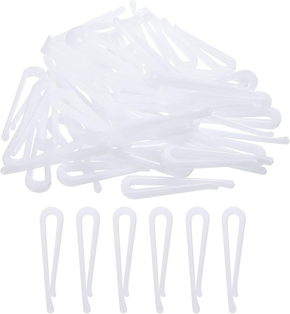 60 stuks witte kunststof krokodillenclips 3,61 cm - duurzaam voor kleding en accessoires — afbeelding 1