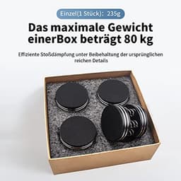 High-end luidsprekervoeten trilingsdempers - 4 stuks aluminium en antislip rubber — thumbnail 4