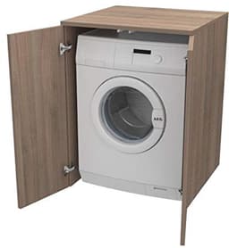 Wasmachinekast met Deuren van Hout - Geschikt voor Bijkeuken en Badkamer, Maatwerk Beschikbaar — thumbnail 1