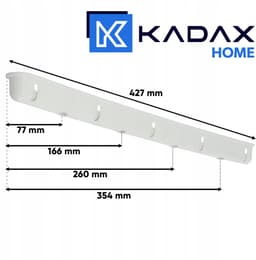 KADAX Plafondwasdroger, wasdroger voor het plafond met 5 stangen, wanddroger met stalen spijlen, plafonddroger, draagvermogen tot 10 kg (wit/110 cm) — thumbnail 2