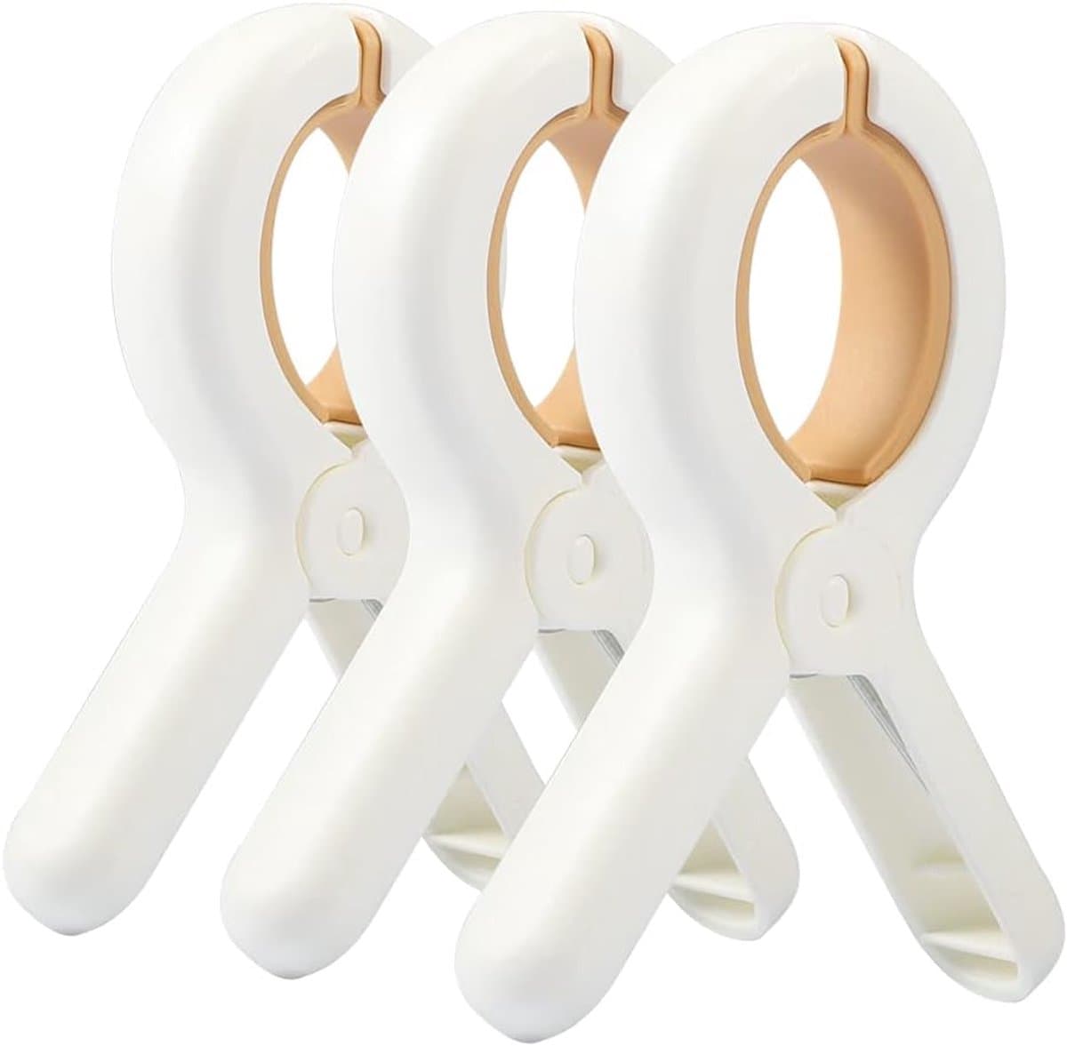 Handdoekknijpers – Handdoekclips – Wasknijpers - Anti-slip – Set van 3 - Badlaken-Strandhanddoekclips - Plastic Quiltclips - Knijpers - Grote Wasknijper Handdoekknijpers - Winddicht — afbeelding 1