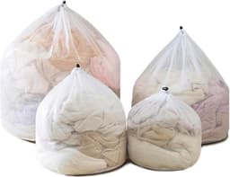 Waszakken - Waszakken van mesh - Verstelbare banden - Duurzame nylon voering - Sluiting met trekkoord - Ideaal voor studenten, studentenhuizen en appartementen - 4 stuks - 4 maten — thumbnail 1