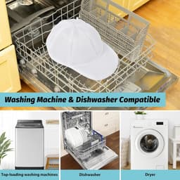 Verwijderbare hoedenplank-hoedenwasnet-speciaal anti--vervorming hoedenwasgereedschap-hoedenwasser-honkbalpettenreinigingsmachine-netwaszak - wit - 34*23*13cm — thumbnail 2