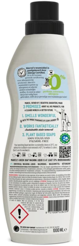 Marcel's Green Soap Wasmiddel - 0% - 6 x 1L - 138 wasbeurten — thumbnail 2