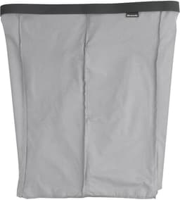 Brabantia - Bo Waszak 2 x 45L - Vervangende tas voor Bo Wasmand - Twee compartimenten voor eenvoudig sorteren - Draagbaar & Hygiënisch - Katoenen tas met klittenbandsluiting - Grijs — thumbnail 4