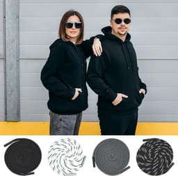 Allecto Plus - Vervangend Trekkoord van 162cm - Set van 4 - Katoenen Touw voor Kleding en Tassen - Duurzame Metalen Punten - 4 Kleuren — thumbnail 5
