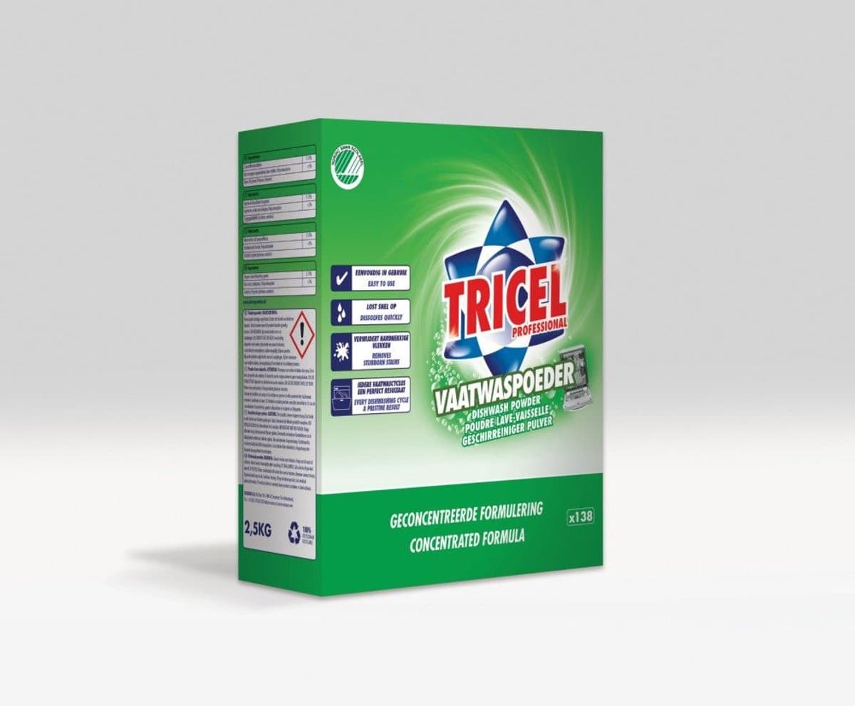 Tricel Eco Vaatwaspoeder (2500 gr) — afbeelding 1