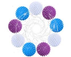 Drogerballen - Herbruikbaar - 9 stuks - Blauw, Wit, Paars