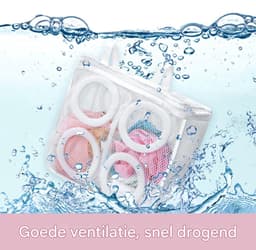 2 stuks schoenwaszakken - Alleen voor de wasmachine - Netstof schoenwaszak - Ophangbaar met rits - Geschikt voor het wassen van delicate kleding - Geschikt voor sportschoenen, ondergoed, sokken - Wit - 24.5 x 28 x 8 cm / 9,6 x 11 x 3,1 inch — thumbnail 2