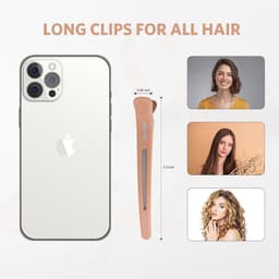 12 Professionele Haarclips voor Kapsels en Knippen - Antislip Eendensnavel van Kunststof, 11 cm, Neutraal — thumbnail 2