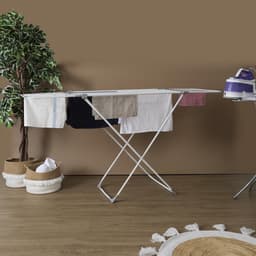 Home Deco Factory Wasrek/droogrek - wit - metaal - 108 x 55 x 94 cm - ophangen — thumbnail 2