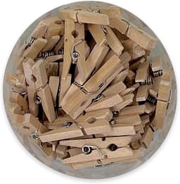 Houten mini wasknijpers XL set voor knutselen en decoratie (72 stuks) — thumbnail 2