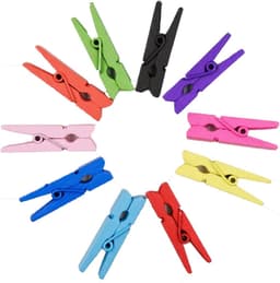 100 Mini Houten Wasknijpers Gekleurd - Decoratie Clips voor Foto's, Kaarten en Knutselen — thumbnail 3